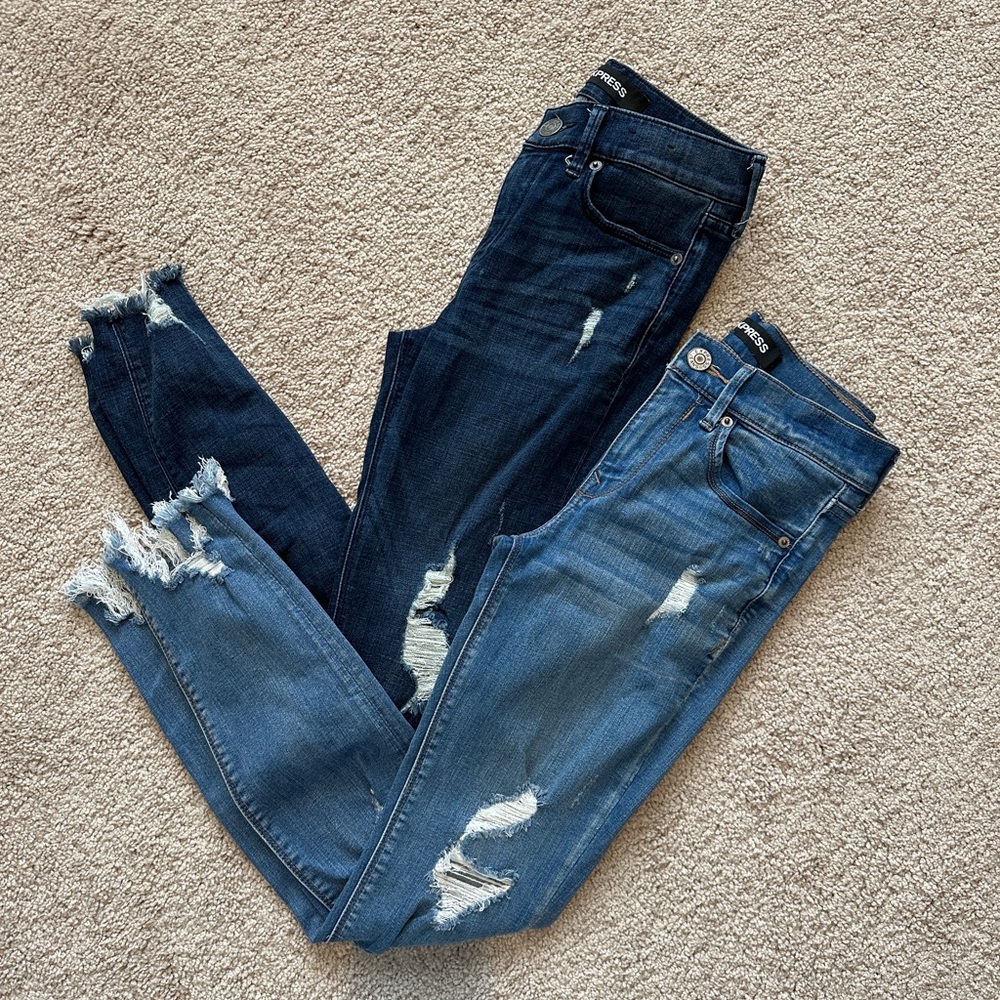 Express Mid Rise Ankle Legging Jeans
